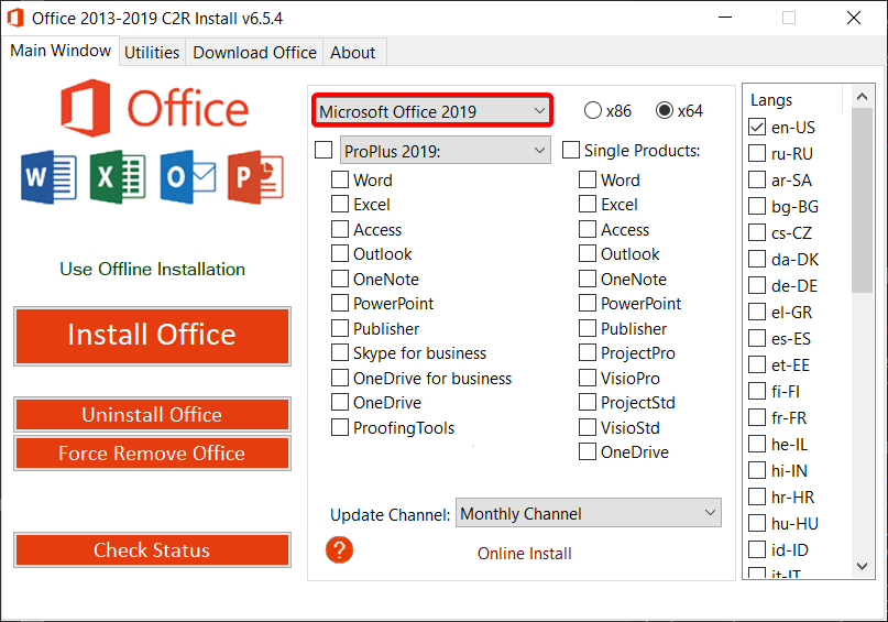 activate office 2019 txt